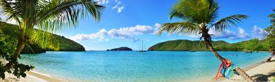 Purchase panoramic photos on canvas of Virgin Islands sunsets, such as Fun on St. John (item-2838) from renowned fine art photographer Steve Vaughn.